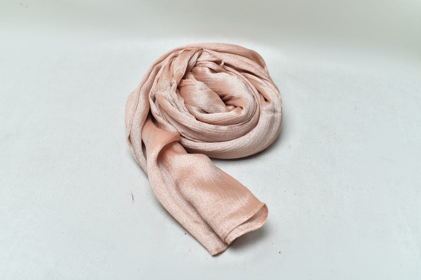 Goldenish Yellow Crinkle Silk Hijab – Subtle Shine, Ultimate Comfort