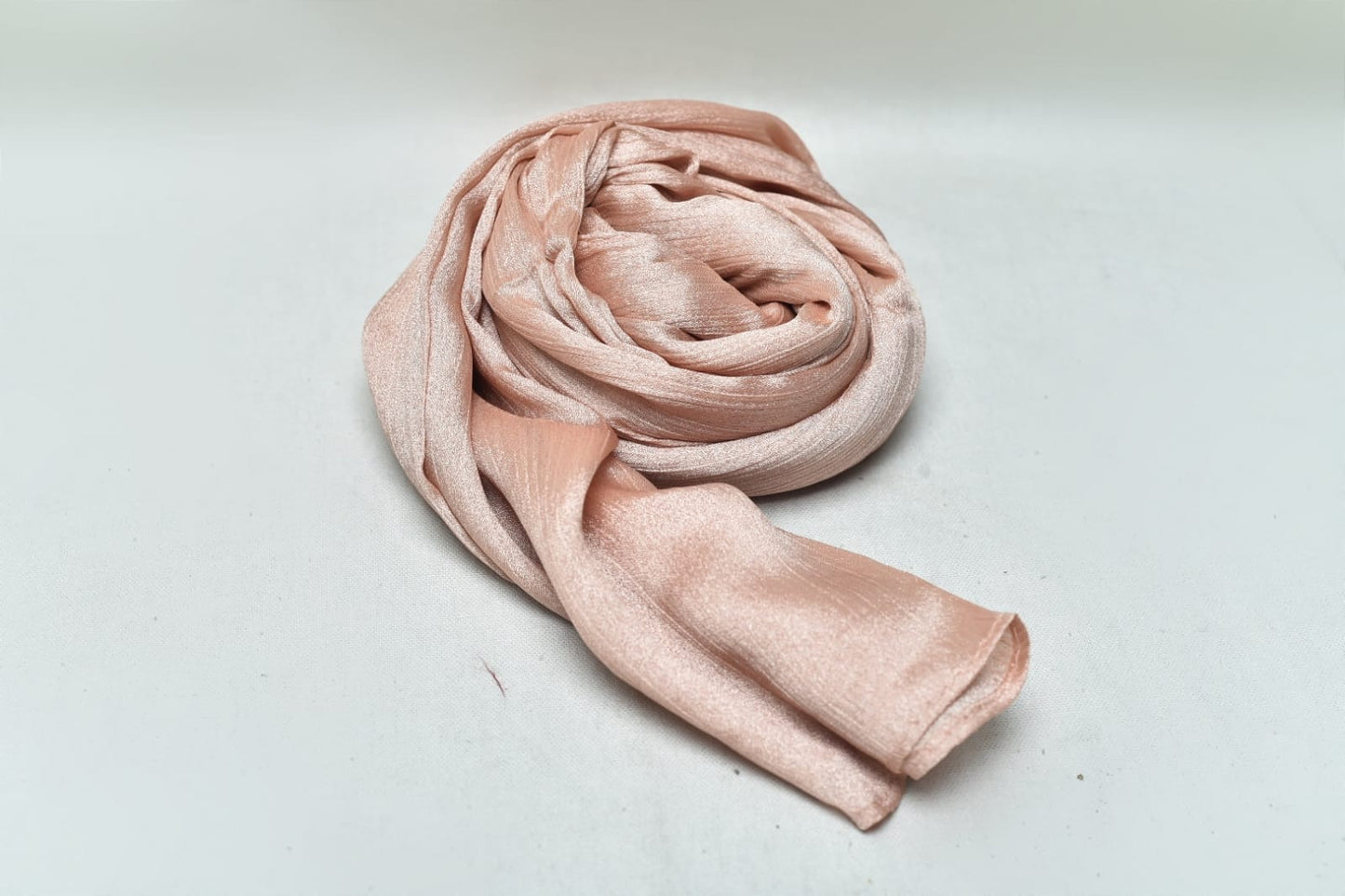 Goldenish Yellow Crinkle Silk Hijab – Subtle Shine, Ultimate Comfort