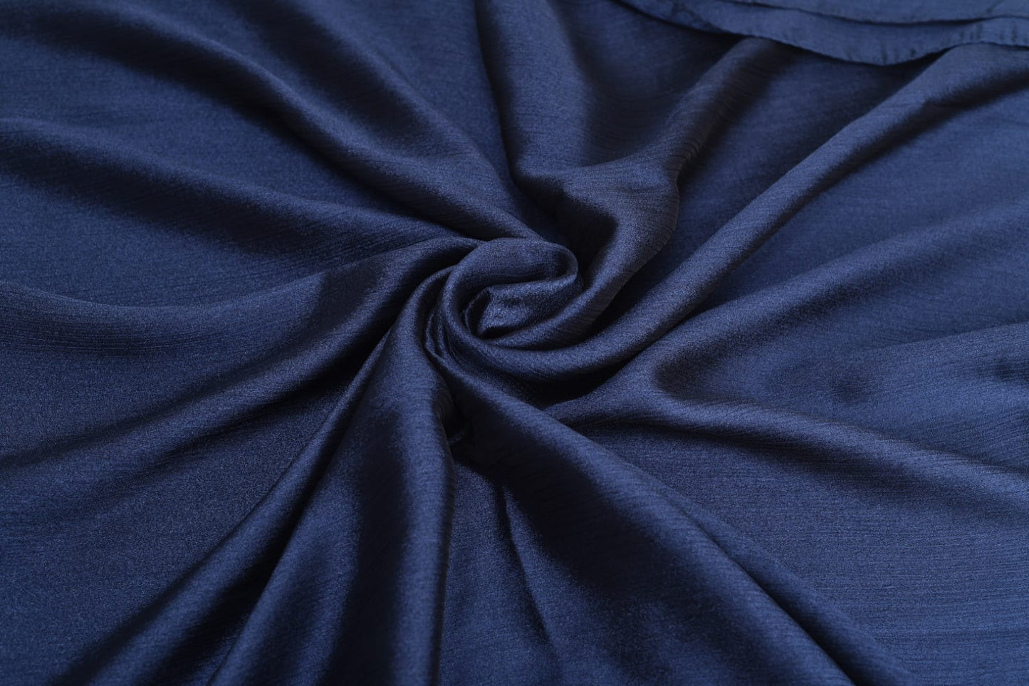 Sky Navy Blue Crinkle Silk Hijab – Subtle Shine, Ultimate Comfort