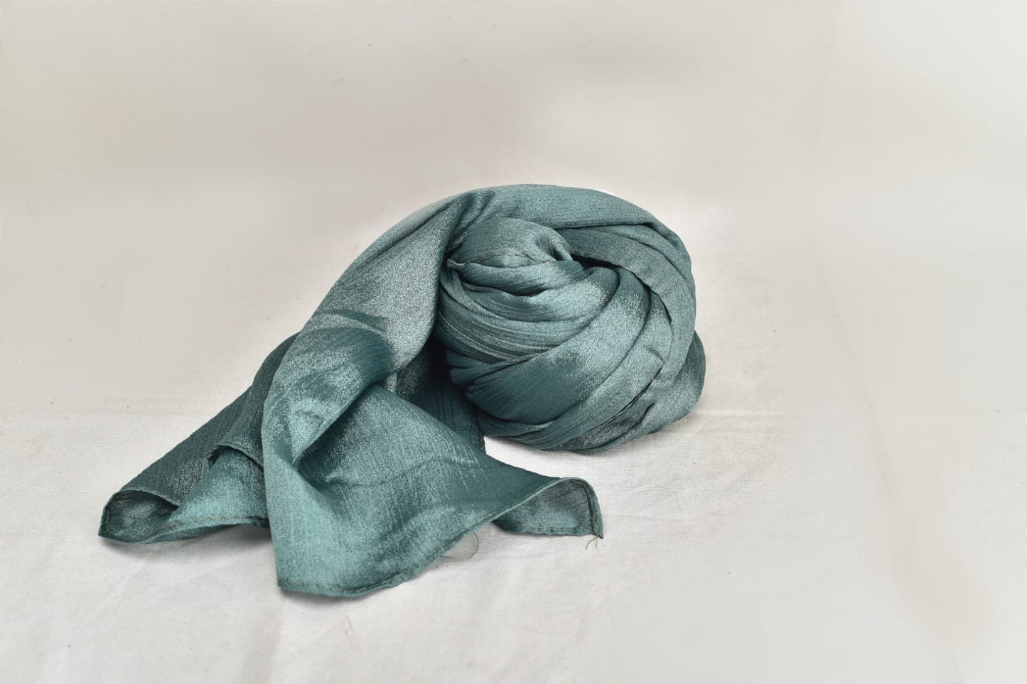Sage Green Crinkle Silk Hijab – Subtle Shine, Ultimate Comfort