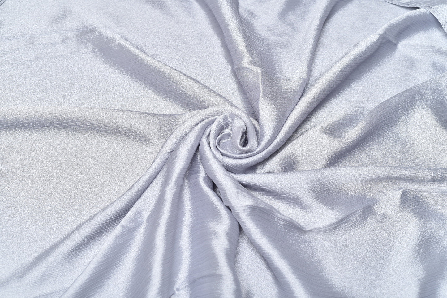 Silver Crinkle Silk Hijab – Subtle Shine, Ultimate Comfort