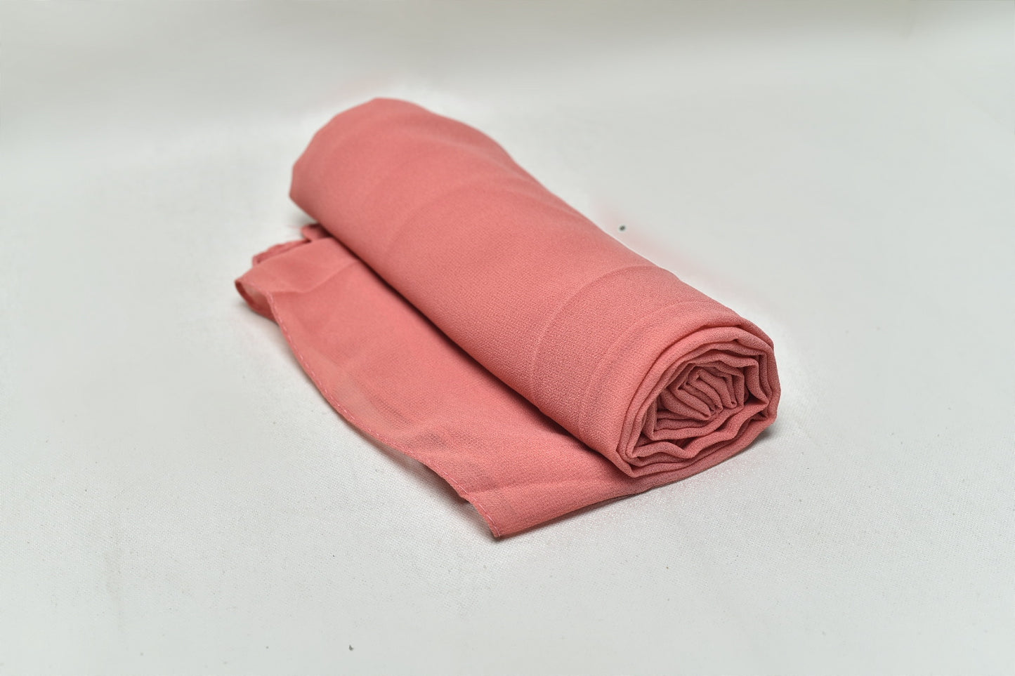 Peachy Pink Georgette Hijab – Soft, Flowy & Elegant