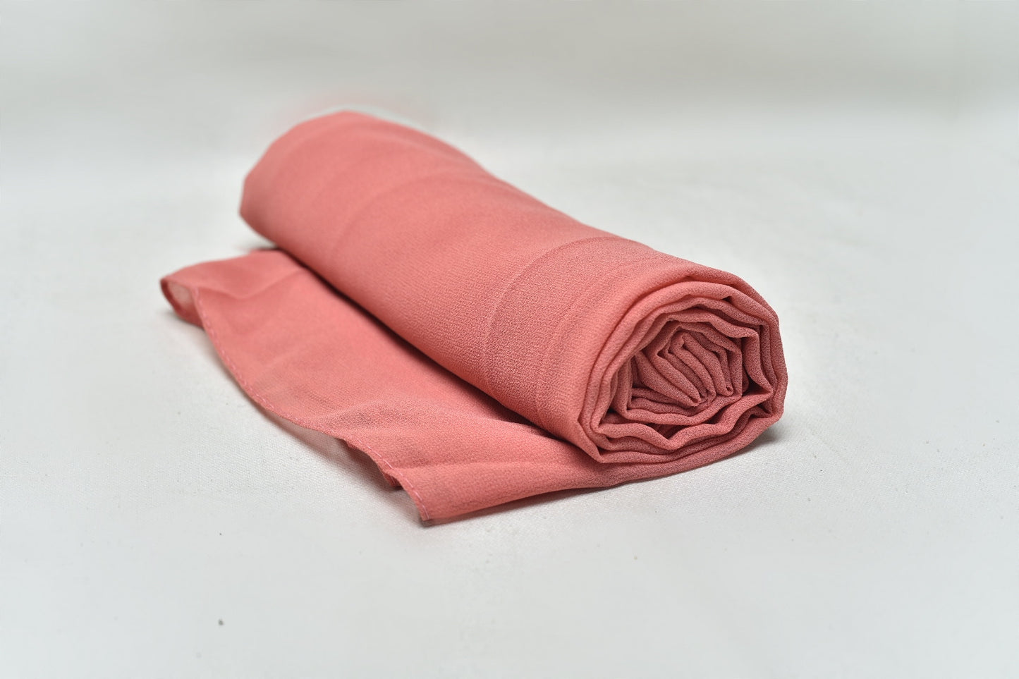 Peachy Pink Georgette Hijab – Soft, Flowy & Elegant
