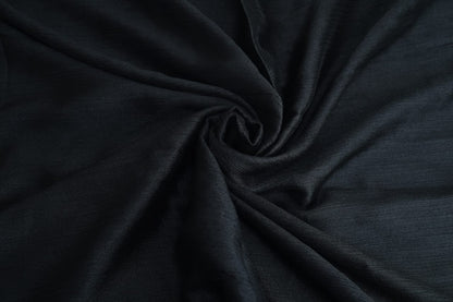 Black Crinkle Silk Hijab –  Subtle Shine, Ultimate Comfort