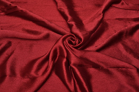 Cherry Red Crinkle Silk Hijab –  Subtle Shine, Ultimate Comfort