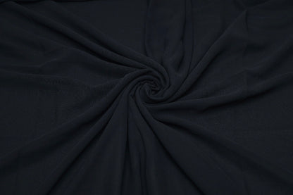 Jet Black Georgette Hijab – Soft, Flowy & Elegant
