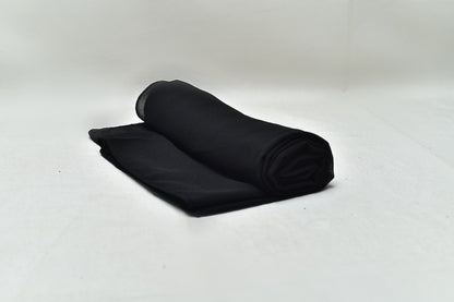 Jet Black Georgette Hijab – Soft, Flowy & Elegant
